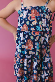 (BLUE) Beyond the Reef - Tiered Dress