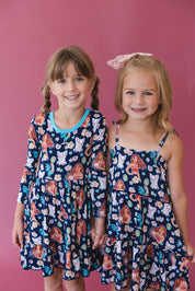 (BLUE) Beyond the Reef - Tiered Dress