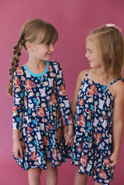 (BLUE) Beyond the Reef - Tiered Dress