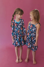 (BLUE) Beyond the Reef - Tiered Dress