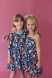 (BLUE) Beyond the Reef - Tiered Dress