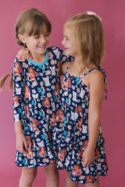 (BLUE) Beyond the Reef - Tiered Dress