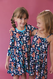 (BLUE) Beyond the Reef - Tiered Dress