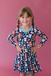 (BLUE) Beyond the Reef - Ruffle Dress