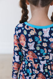 (BLUE) Beyond the Reef - Ruffle Dress