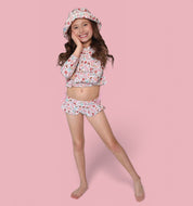 FUN IN THE SUN DREAM TWO-PIECE RASH GUARD RUFFLE SWIM SUIT