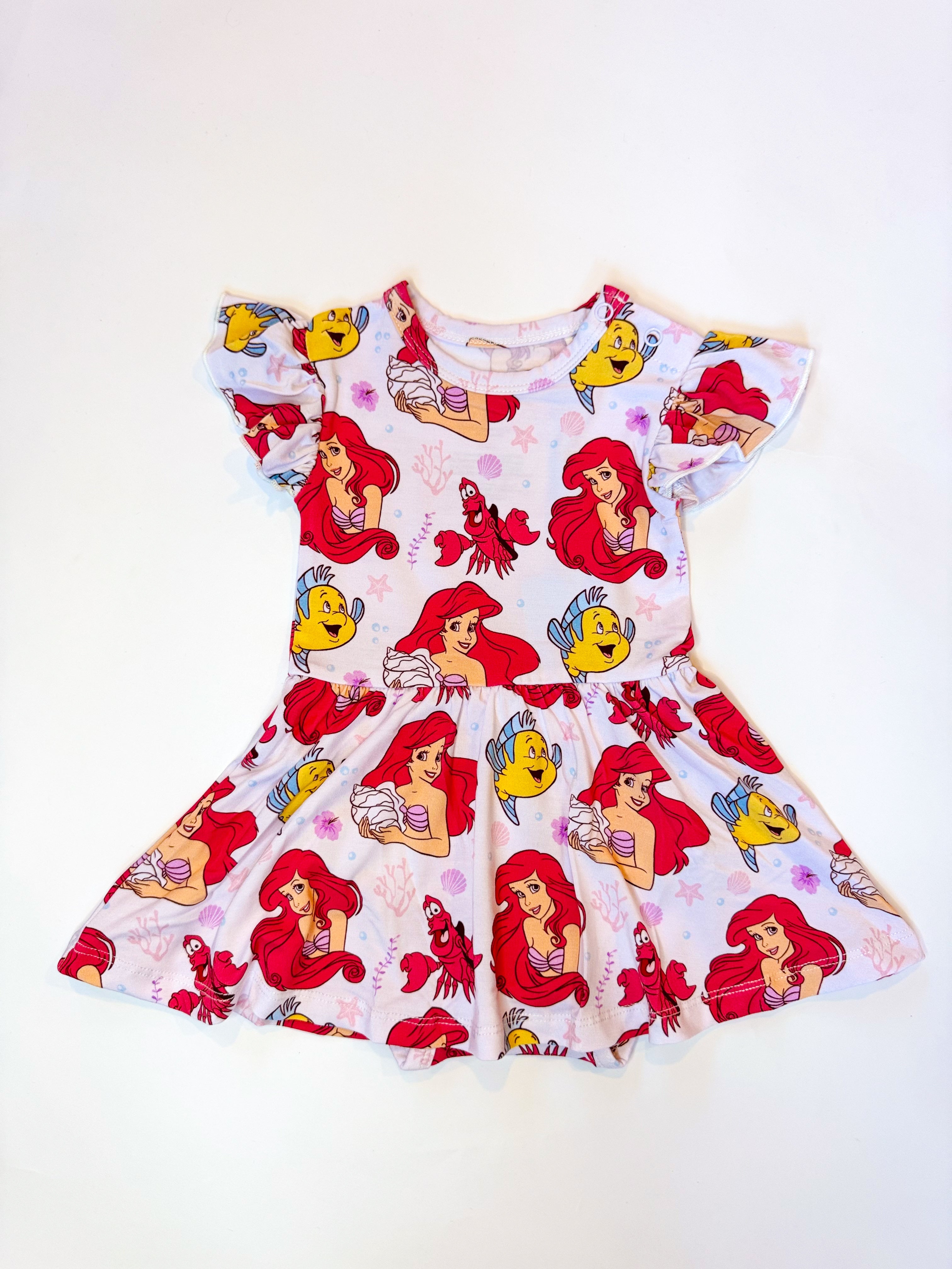 Coral Cutie: Bodysuit Twirl Dress