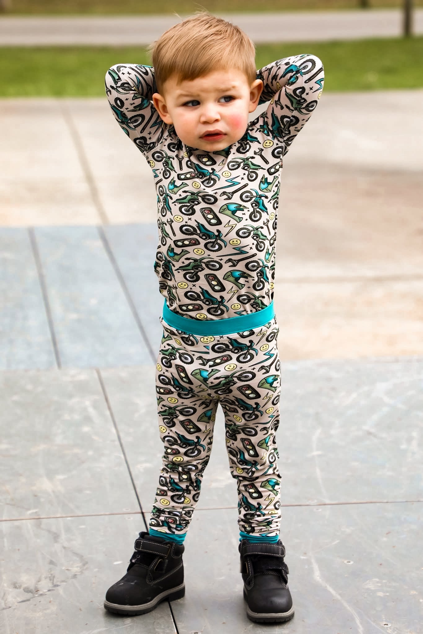 Moto Mayhem: 2 Piece Pajamas