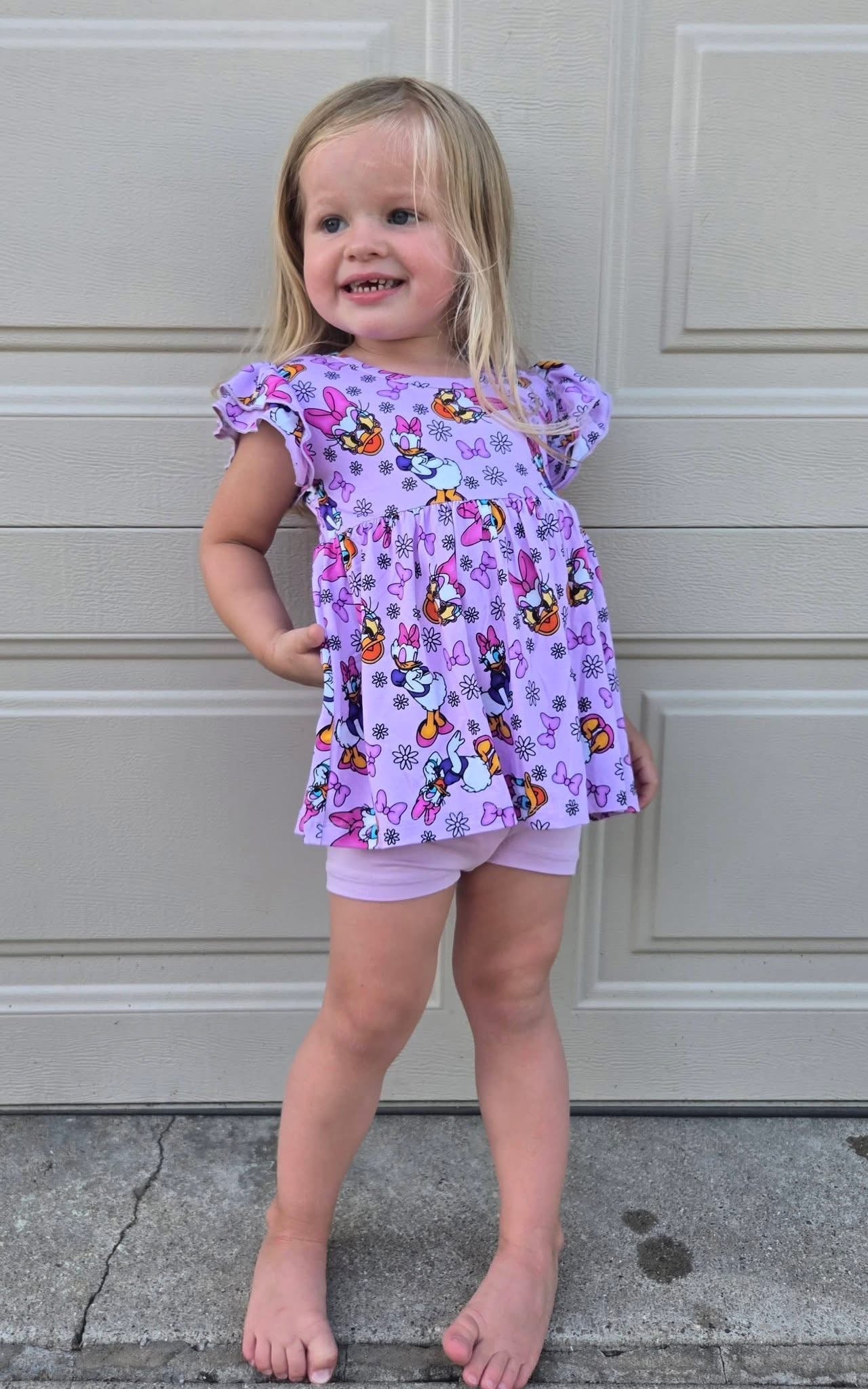 Daisy: Peplum Biker Short Set