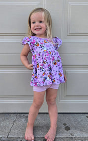 Daisy: Peplum Biker Short Set