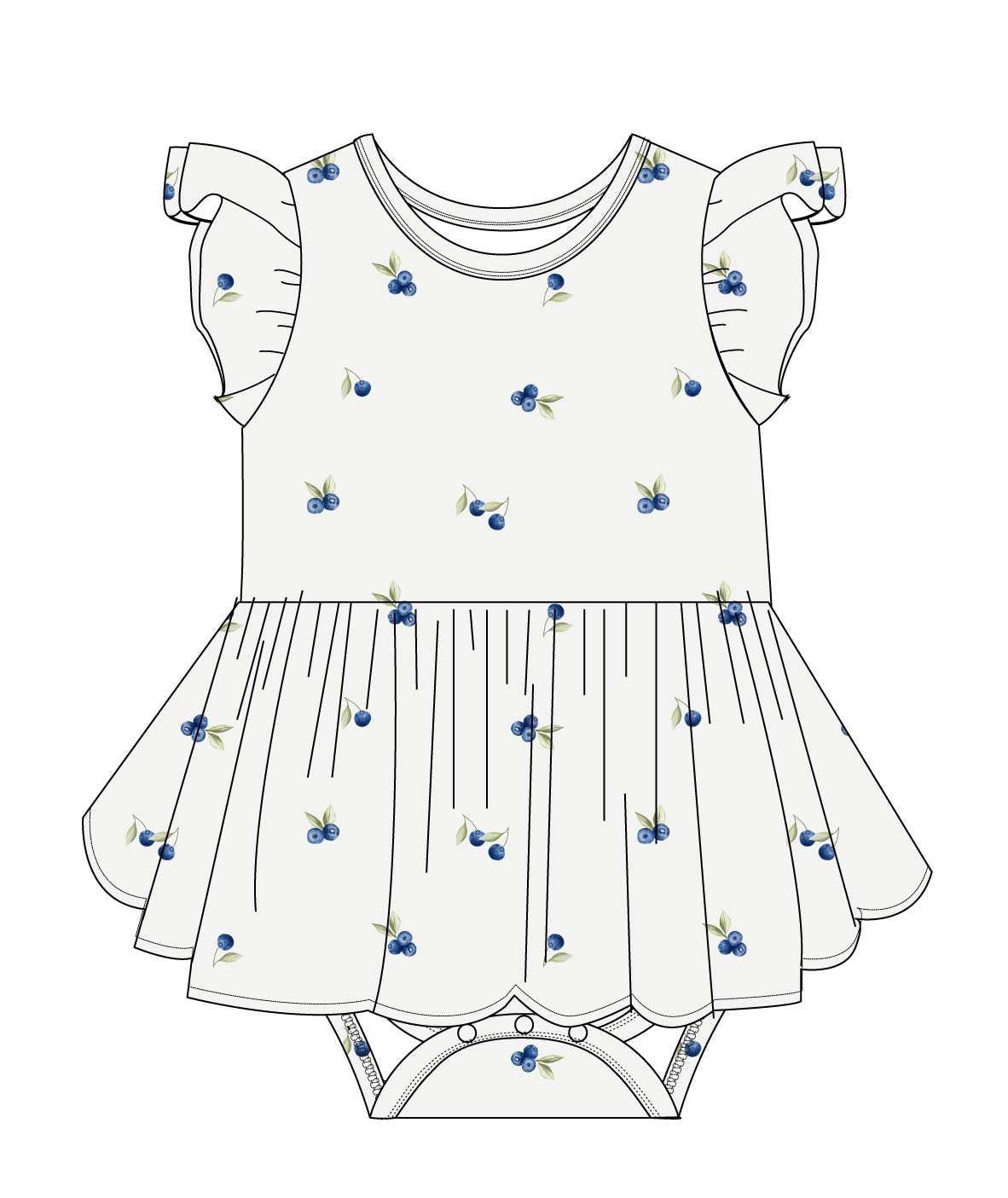 So Berry Sweet (ribbed) - Bodysuit Twirl Dress