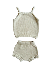 Braided Tank + Bloomers Set - Natural