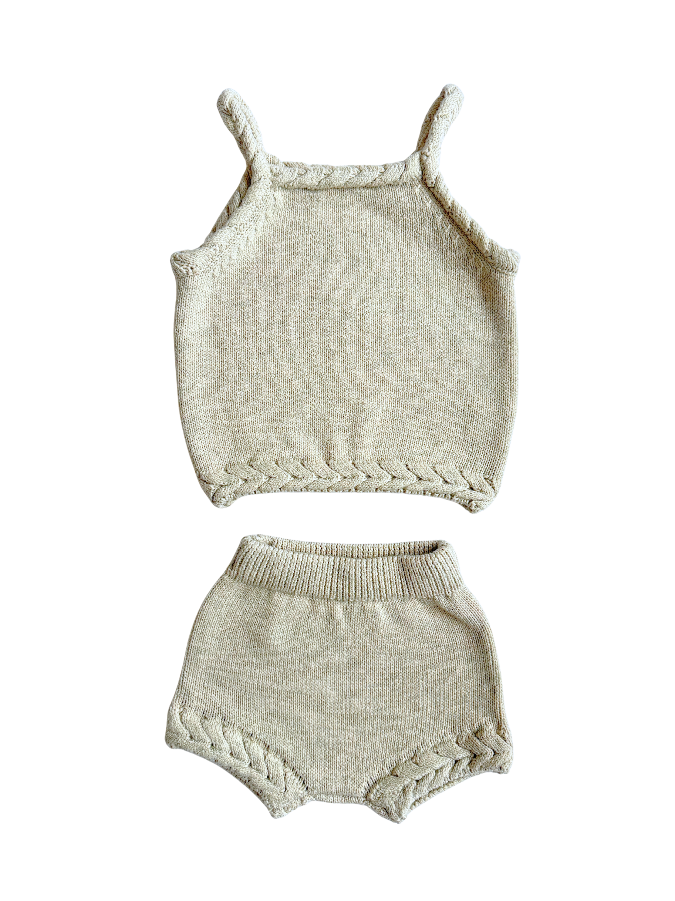 Braided Tank + Bloomers Set - Natural