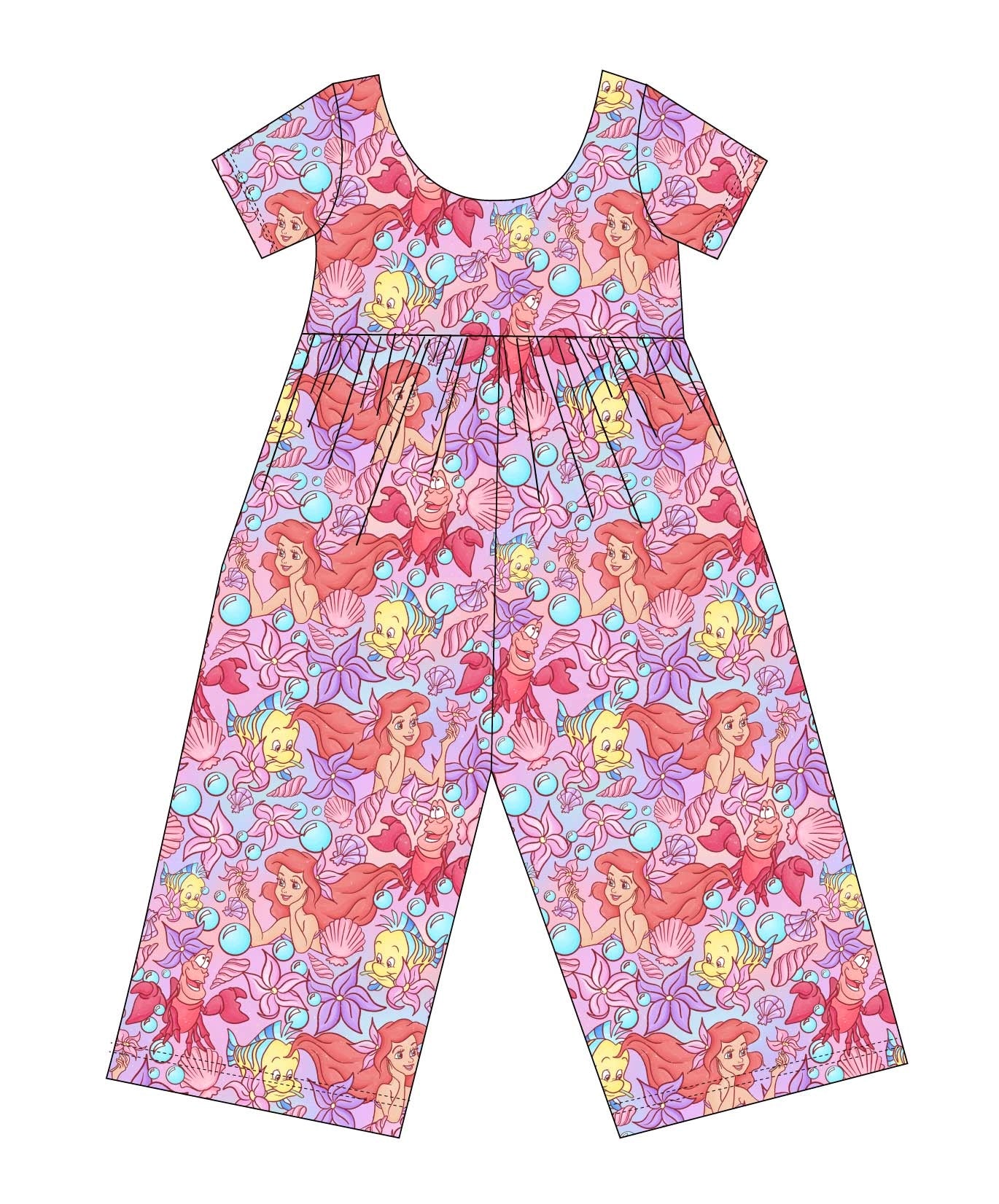 Saltwater Princess - Wide-leg Romper