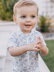 Palm Tree Zipper Swimsuit