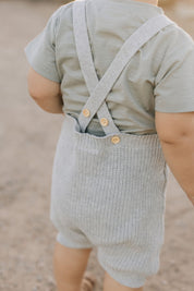 Heather Grey Pocket Knit Overalls