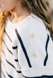 Navy Stripe Knit Sweater