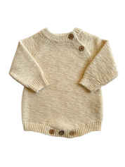 Chunky Purl Knit Romper - French Cream