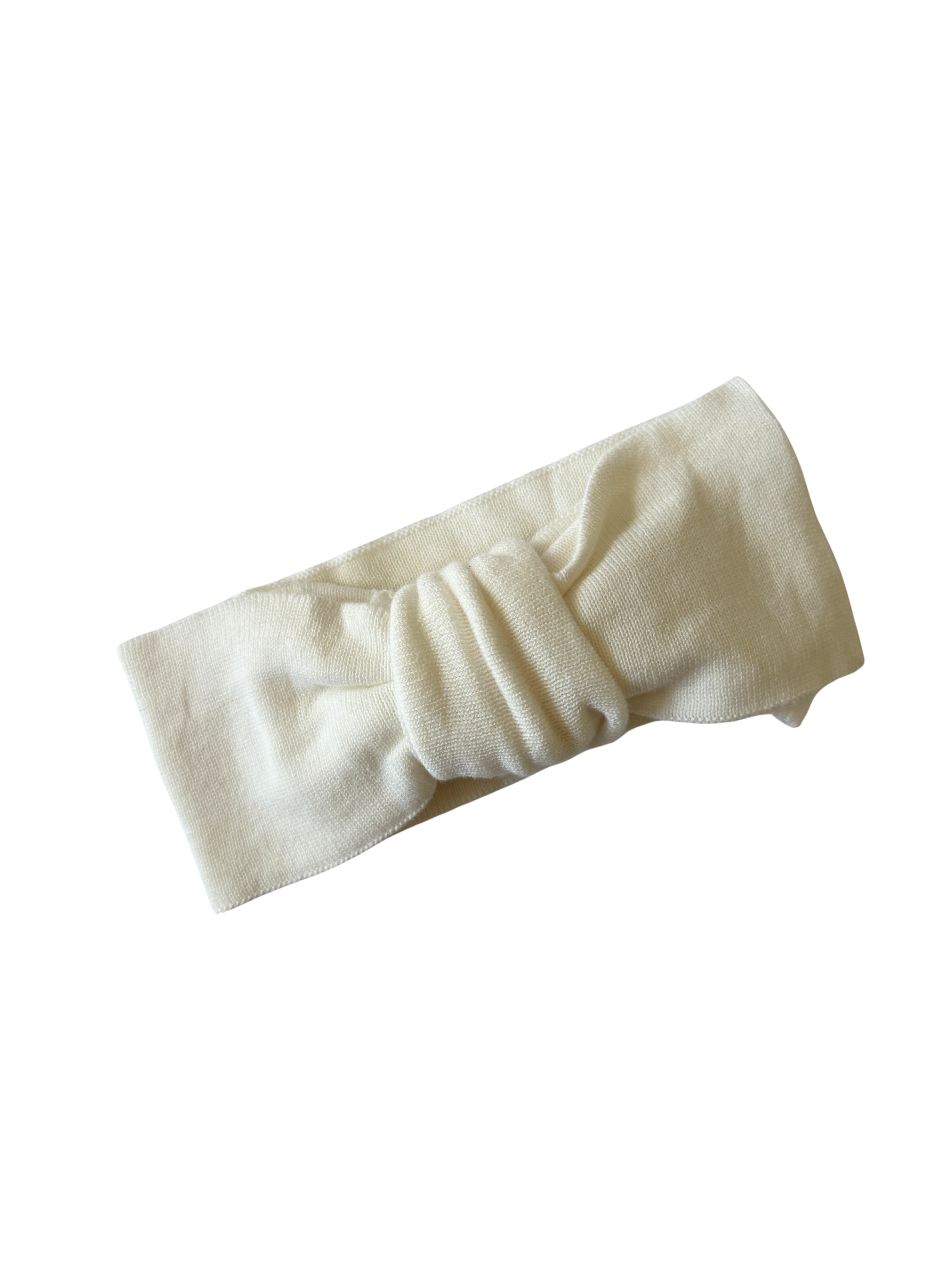 Classic Bow Headband - White