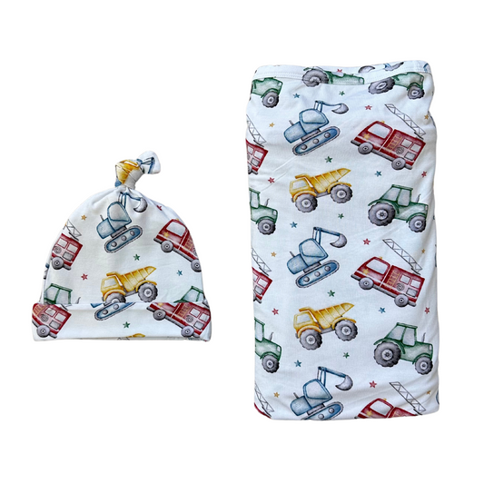Truck Me Into Bed | Swaddle Set