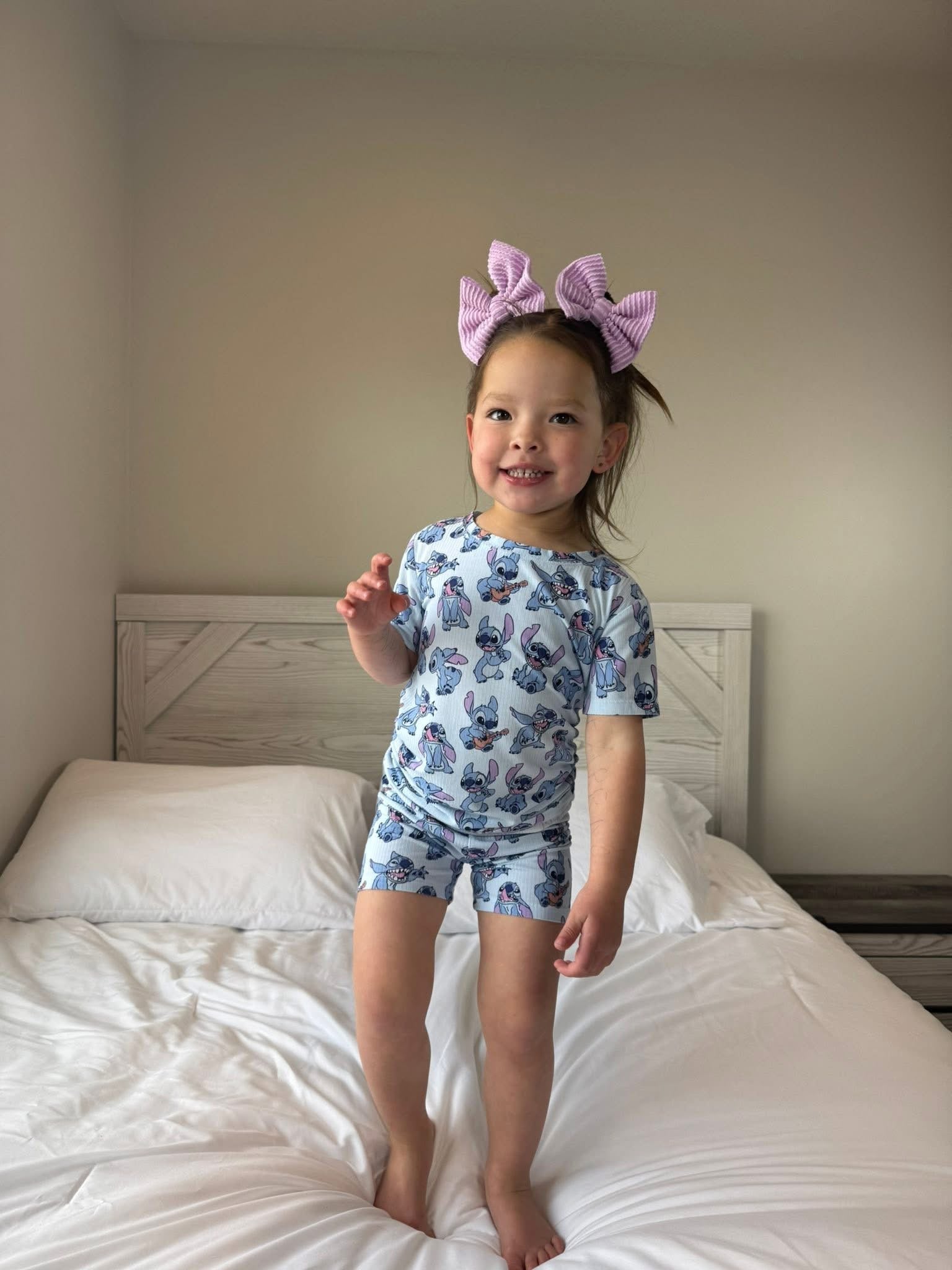 Blue Mischief (Ribbed): Short & Tee