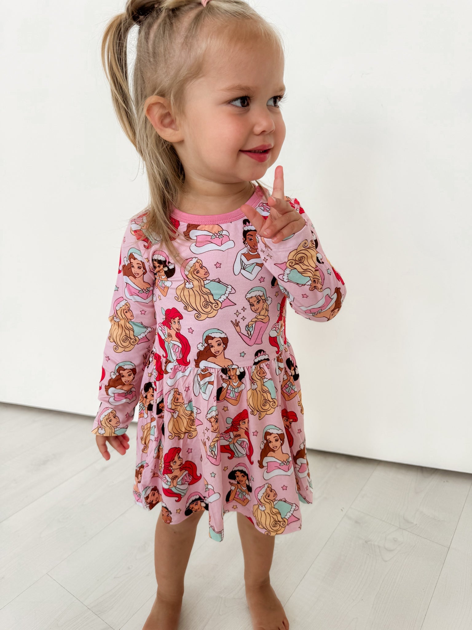 Royal Christmas: Long Sleeve Bodysuit Twirl Dress