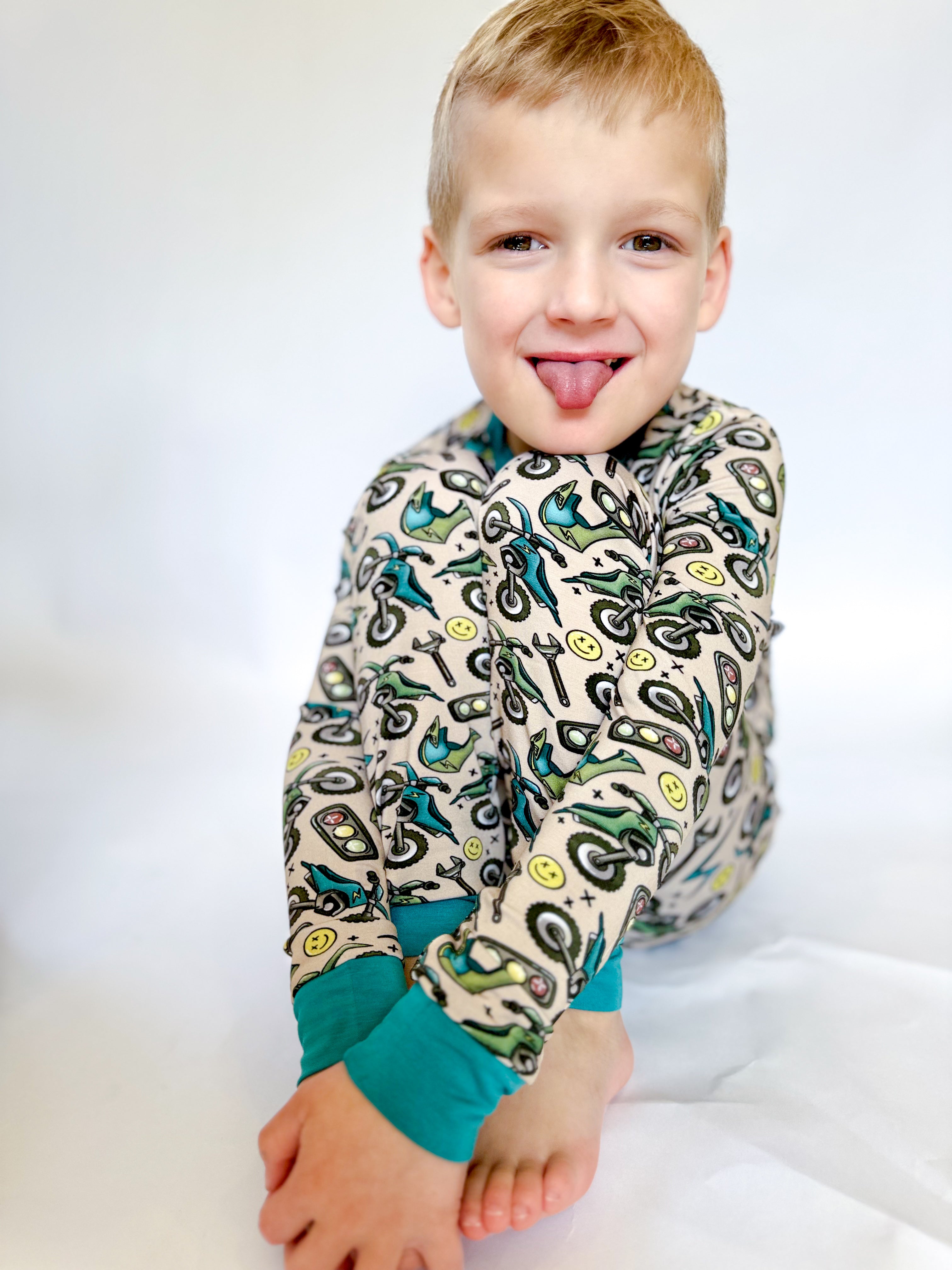 Moto Mayhem: 2 Piece Pajamas