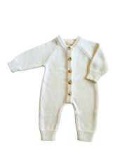 Essential Knit Jumpsuit - White