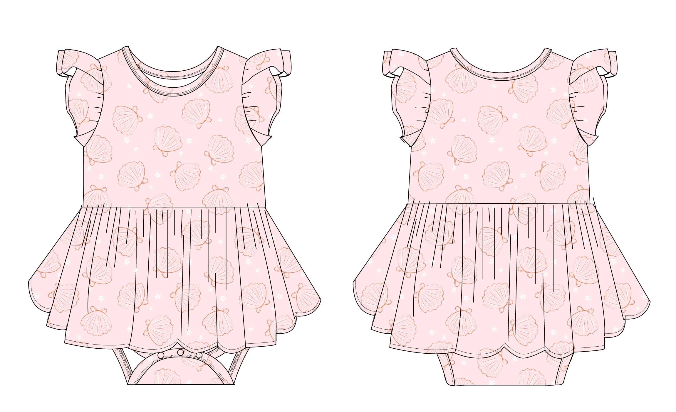 Coastal: Bodysuit Twirl Dress