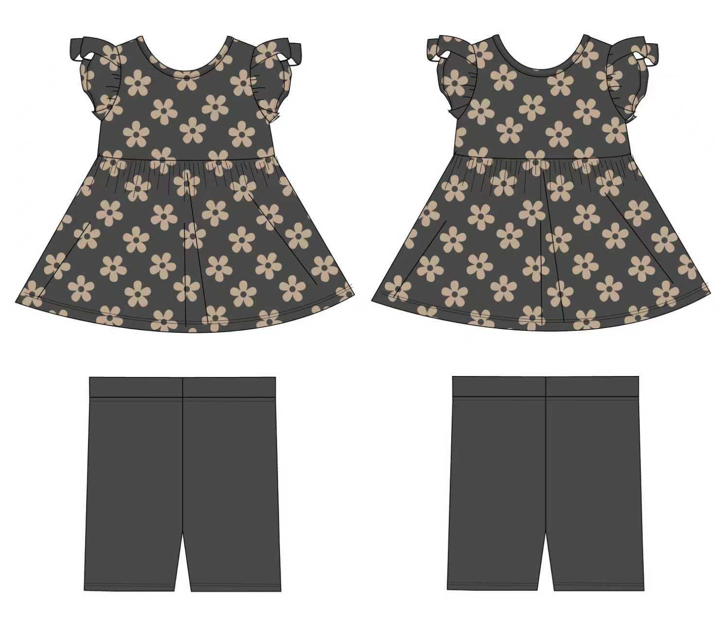 Bloom: Peplum Biker Short Set