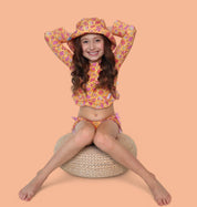 SHELLO SUMMER DREAM TWO-PIECE RASH GUARD RUFFLE SWIM SUIT