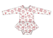 Pizza My Heart: Long Sleeve Bodysuit Twirl Dress