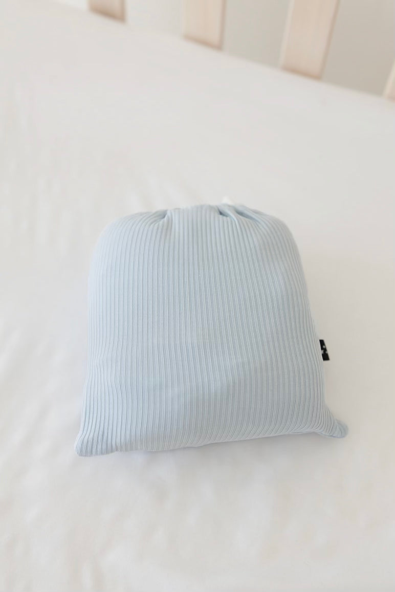 Blue Macaron (ribbed) - Crib Sheet