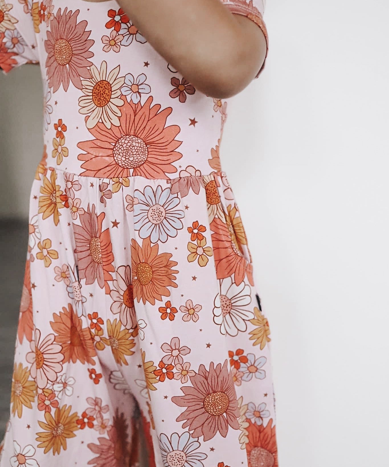 Wide-leg Romper – Blush Lotus Wide-leg Romper – Blush Lotus