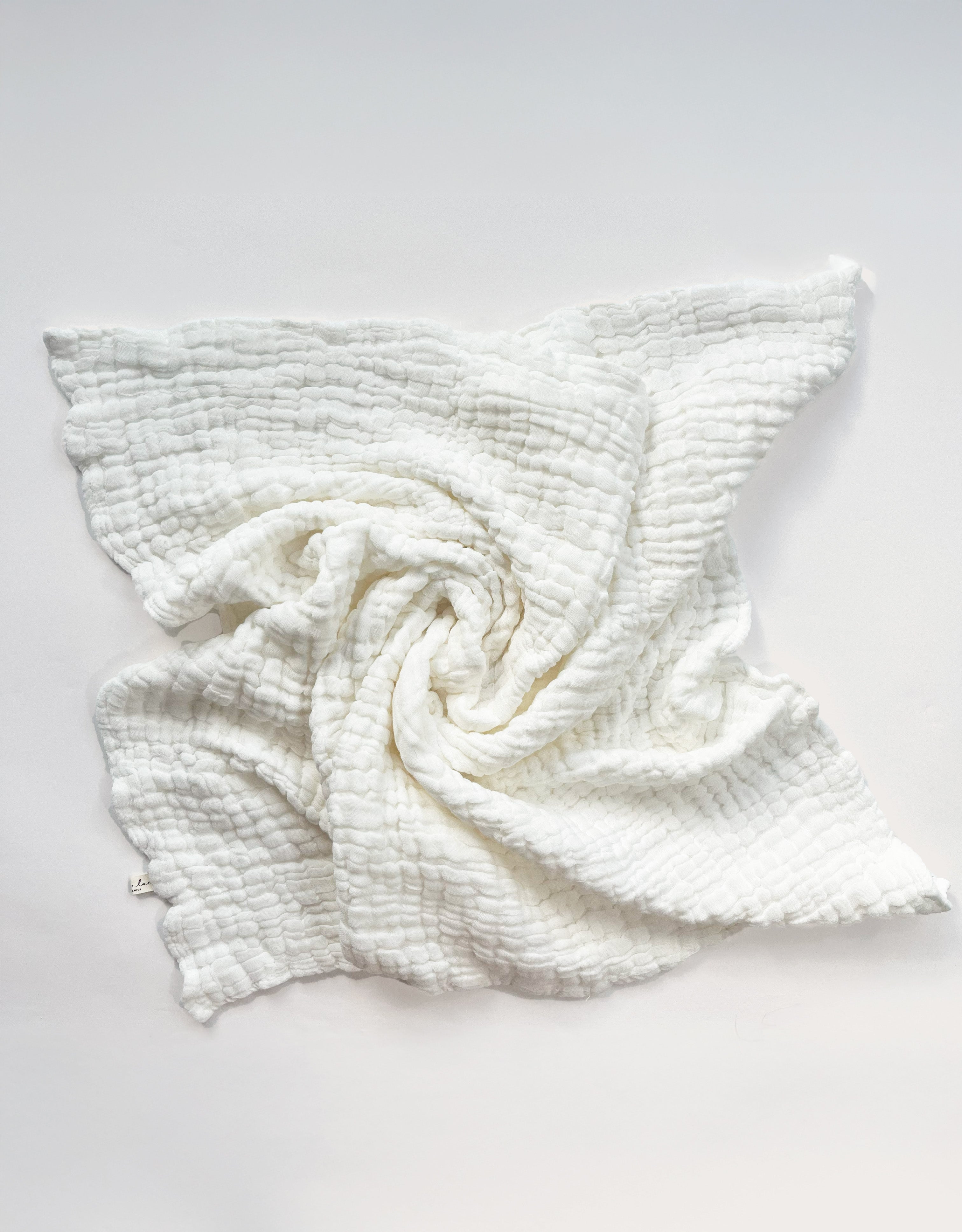 Luna + Luca Cotton Gauze Baby Blanket - White