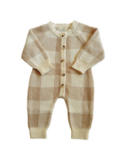 Gingham Knit Jumpsuit