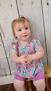 Purr-fect Heroes: Peplum Biker Short Set