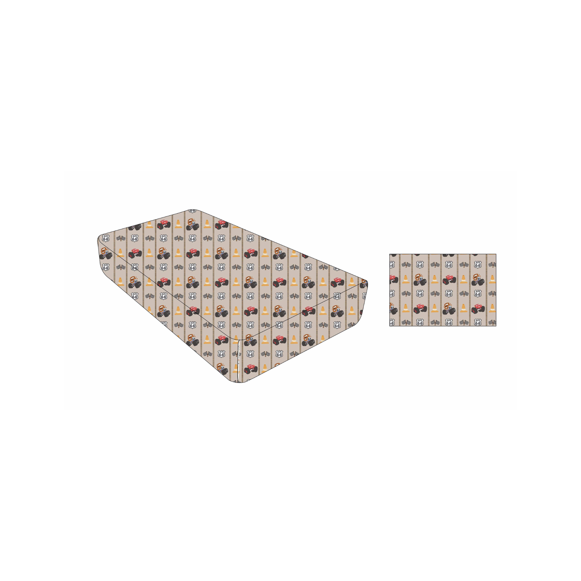 Mc-Mean: Twin Fitted Sheet & Pillow Case