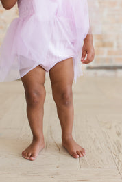 Petal - Smocked Tulle Bodysuit Dress