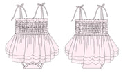 Petal - Smocked Tulle Bodysuit Dress