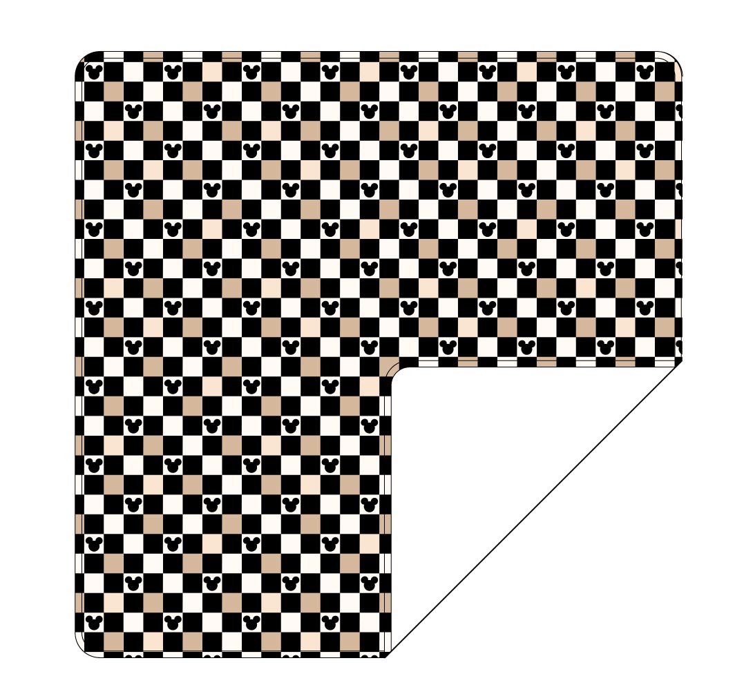 Mouse Checkers (black) | Lightweight Blanket