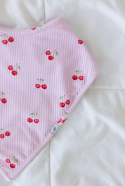 Cherry (ribbed) - Bandana Bib