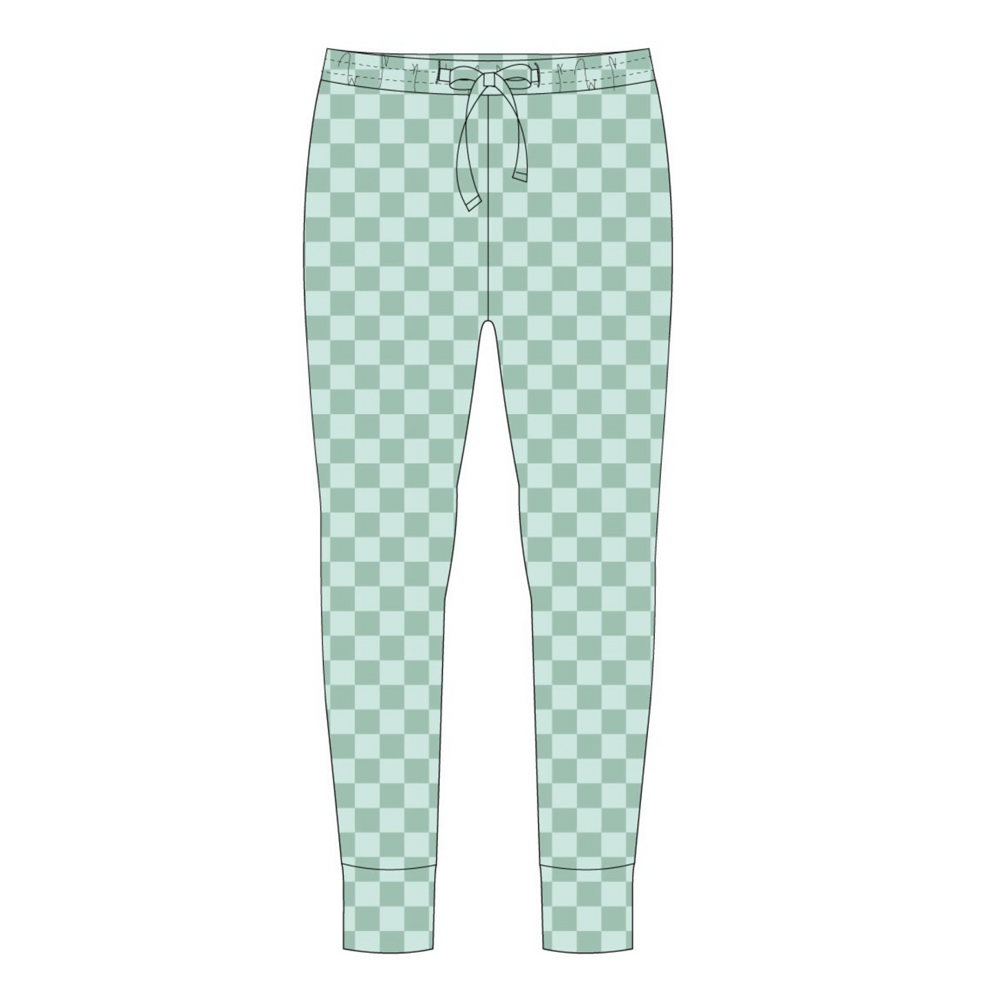 Frosty Mint Checkers | Mom Jogger