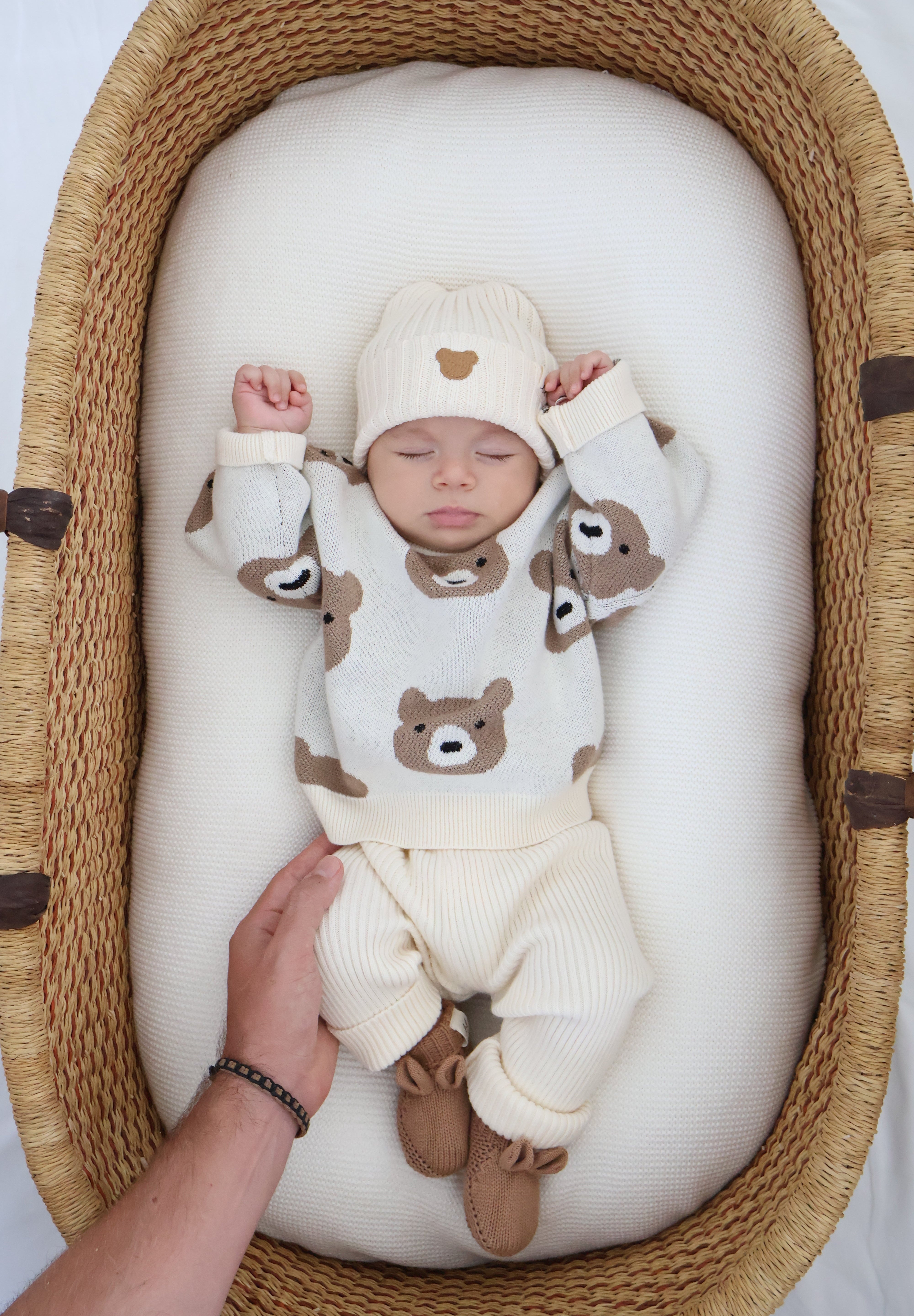 Little Bear Baby Booties - Acorn