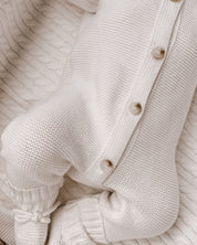 Luna + Luca Classic Purl Knit Jumpsuit - White