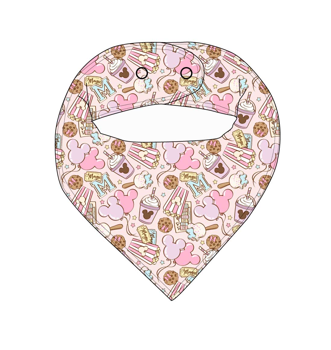 Snacks (PINK) - Bandana Bib