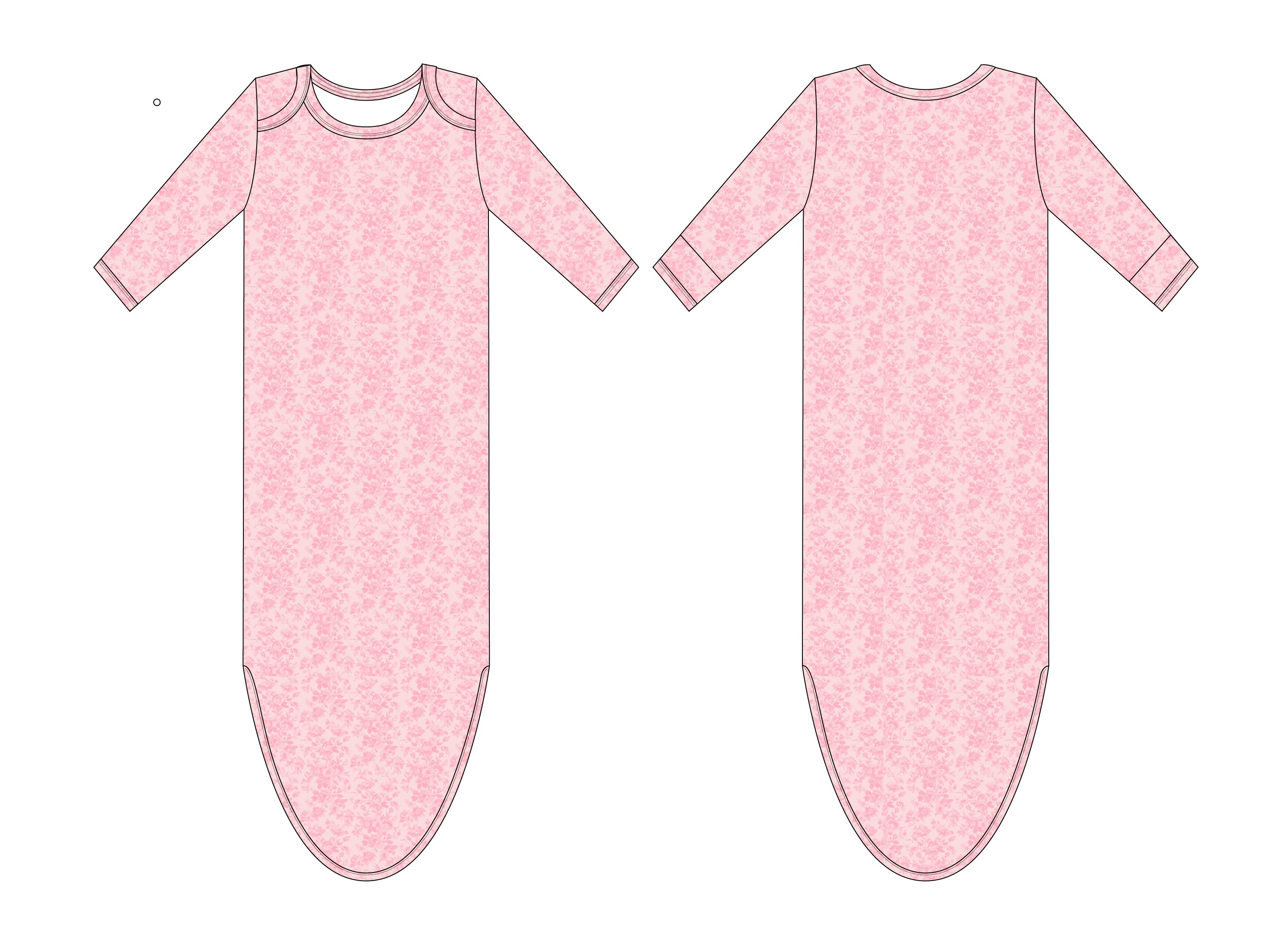 Pink Toile - Knot Gown