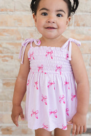 Bella - Smocked Diaper Dress Set