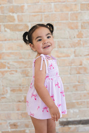 Bella - Smocked Diaper Dress Set