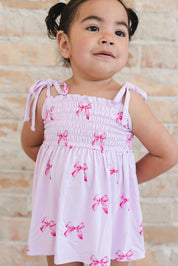 Bella - Smocked Diaper Dress Set